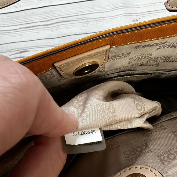 Michael Kors Mustard Yellow Saffiano Leather Tote Shoulder Bag - Picture 10 of 10